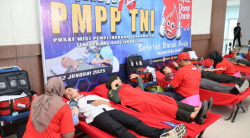 PMPP TNI Gelar Donor Darah Menyambut Hut PMPP TNI Ke-18